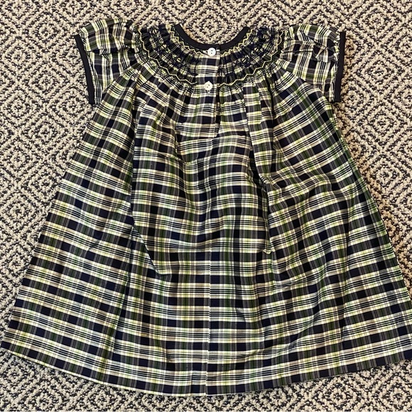 🎉 GUC! 🎉 Vive La Fete 12M Silk Plaid Short-Sleeve Dress - Picture 2 of 7